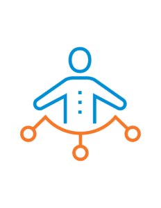 General Services blue and orange general services person